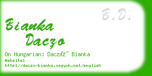 bianka daczo business card